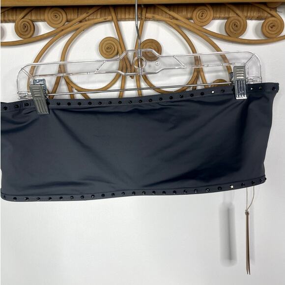 NEW Skims Rhinestone Bandeau Swim top Gray 2X - Picture 3 of 8